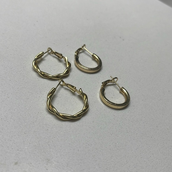 Bohemian Gold & Pearl Earring Set 💛 Lot 3 - Picture 3 of 5